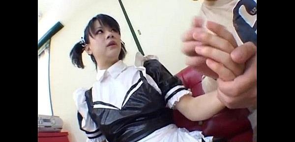  Yuki Hoshino Asian maid enjoys sex with the master